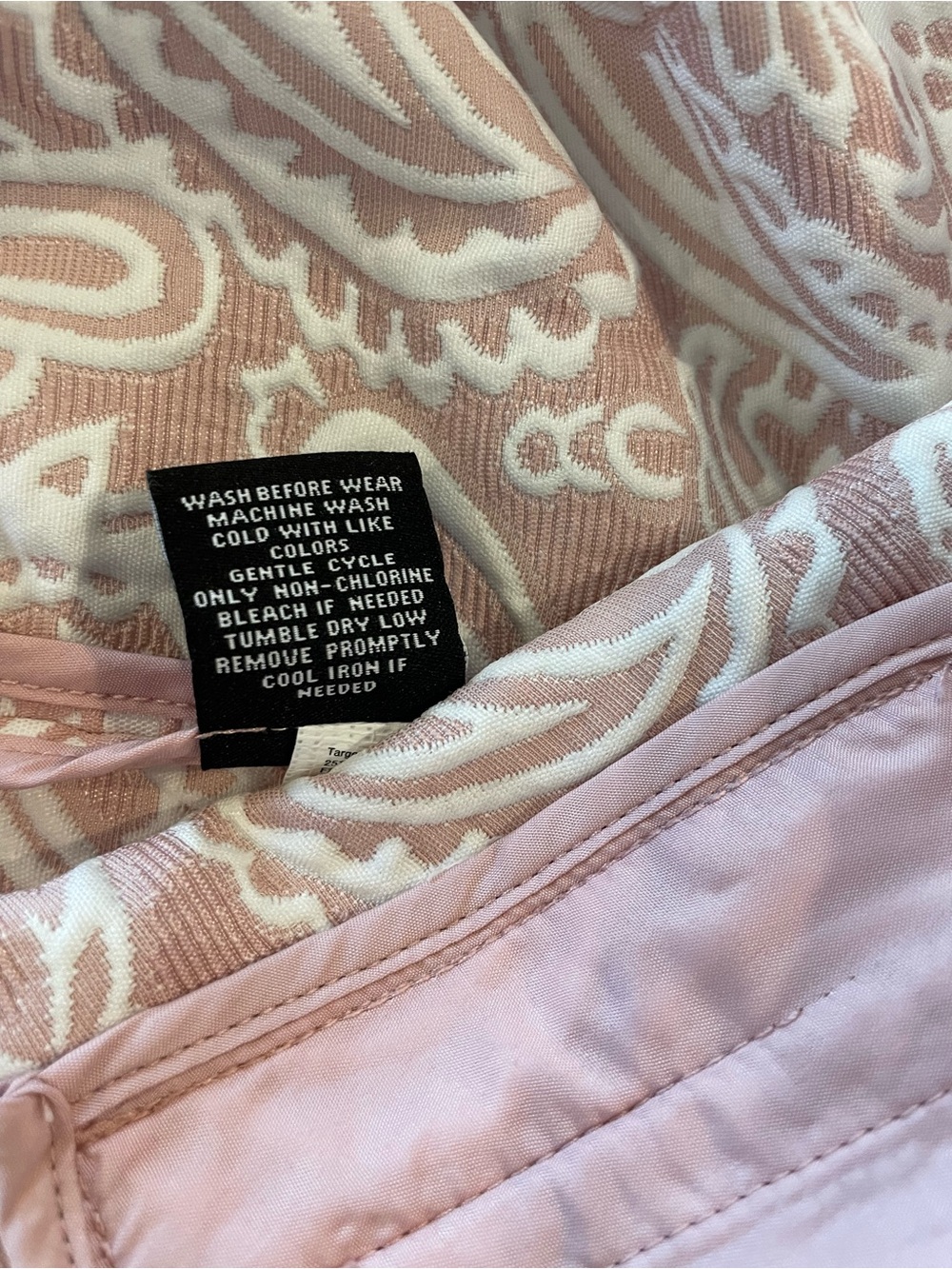 Victoria Beckham Blush-Pink Paisley Girls Bomber Jacket - Picture 7 of 14
